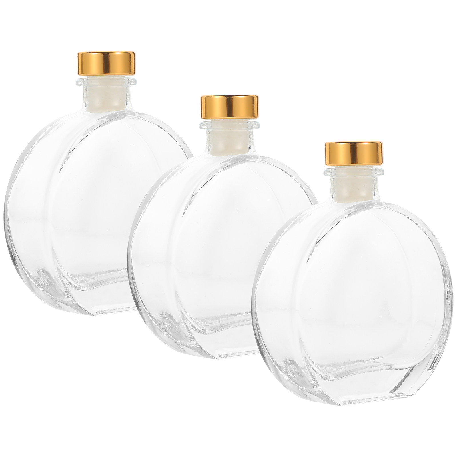 Home Fragrance Aromatherapy - 3Pcs Glass Aromatherapy Diffuser Bottles Large