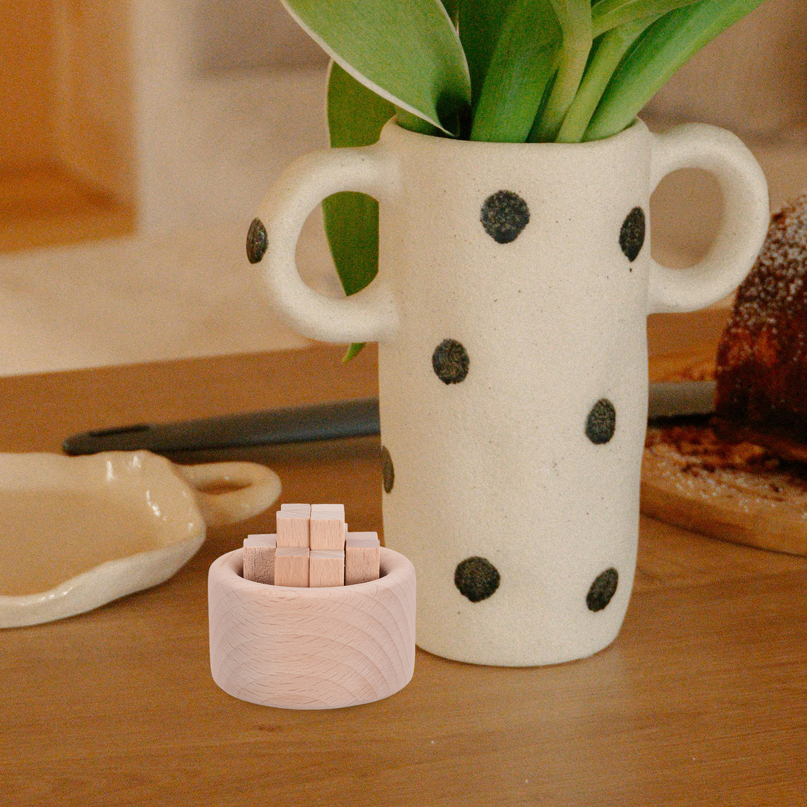 Home Fragrance Aromatherapy - 4Pcs Mini Essential Oil Diffuser Wood
