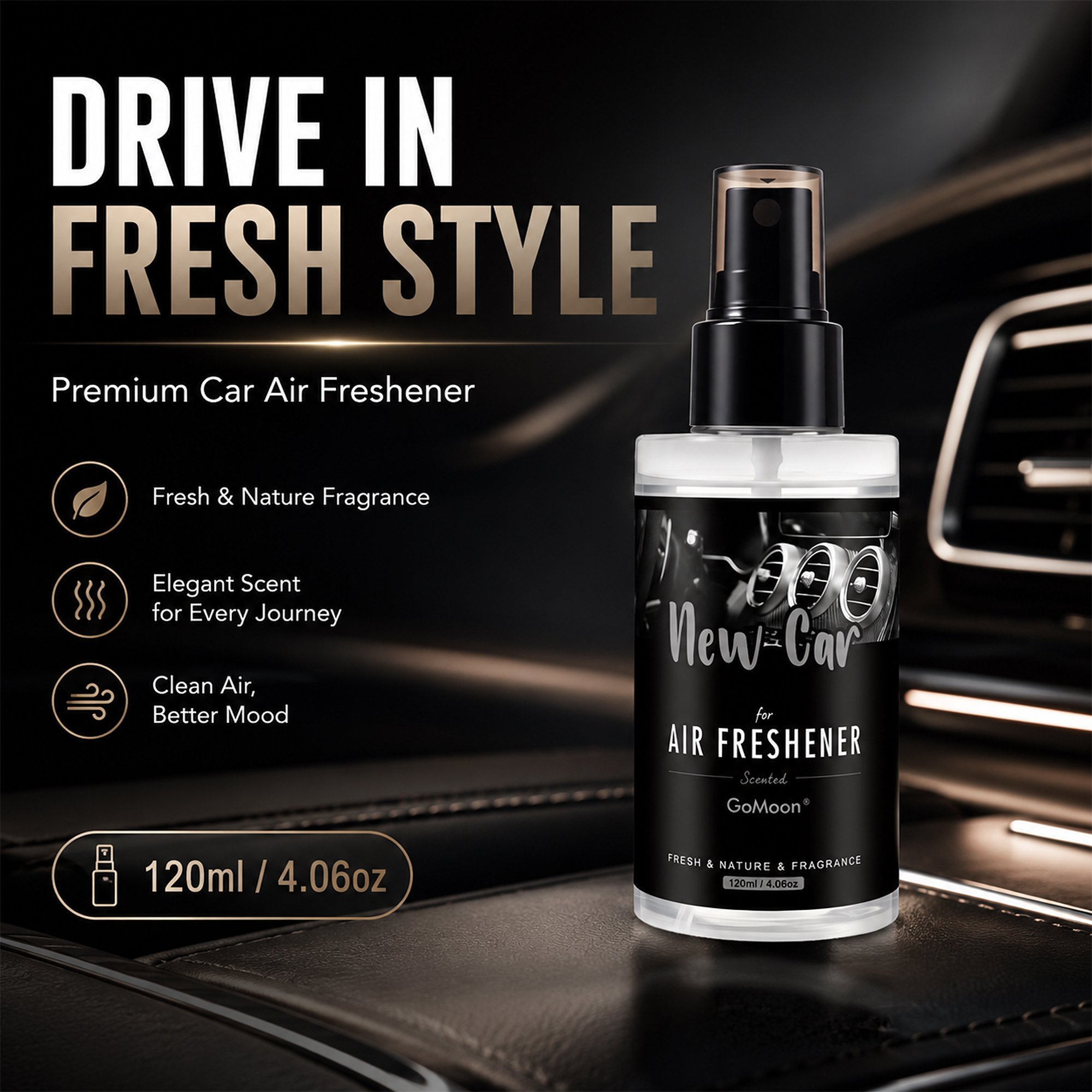 Home Fragrance Collection - 120ml/4.06oz New car scented premium car