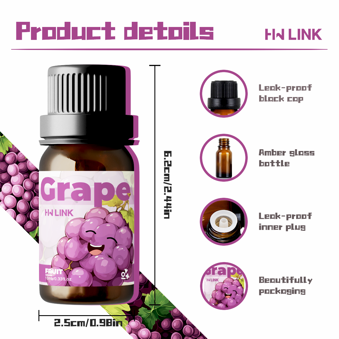 Grape Essential Oil 10ml Perfu - đánh giá và giá Home Fragrance Aromatherapy